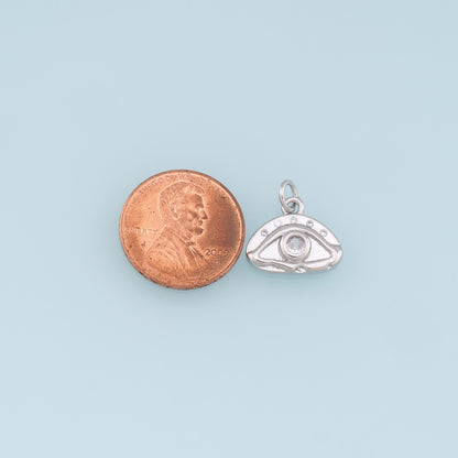 Gold Evil Eye Charms,18K Gold Filled Evil Eye Pendant,CZ Evil Eye Charm Bracelet Necklace for DIY Jewelry Making Supply