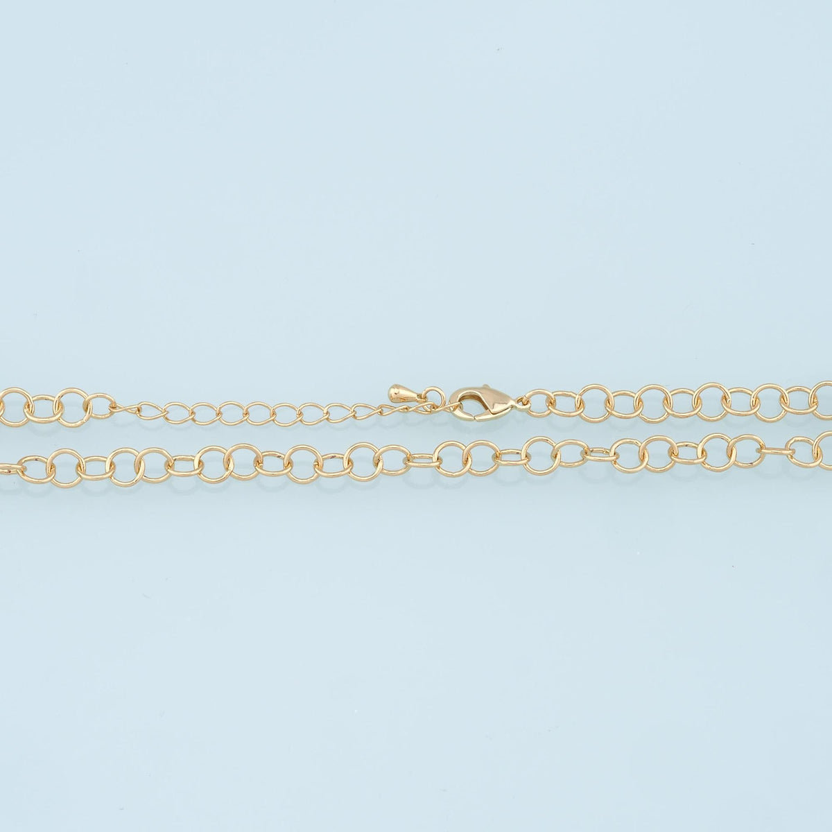 Gold Round Chain,18K Gold Filled Round for Necklace Bracelet DIY Jewelry Making Supply