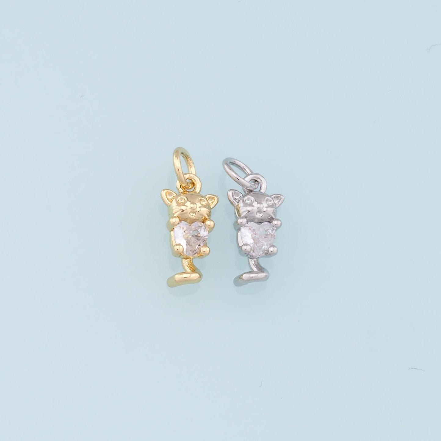 Gold Mouse Charms,18K Gold Filled Mouse Pendant,Mouse Charm Bracelet Necklace for DIY Jewelry Making Supply