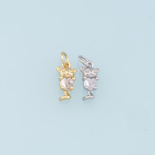 Gold Mouse Charms,18K Gold Filled Mouse Pendant,Mouse Charm Bracelet Necklace for DIY Jewelry Making Supply