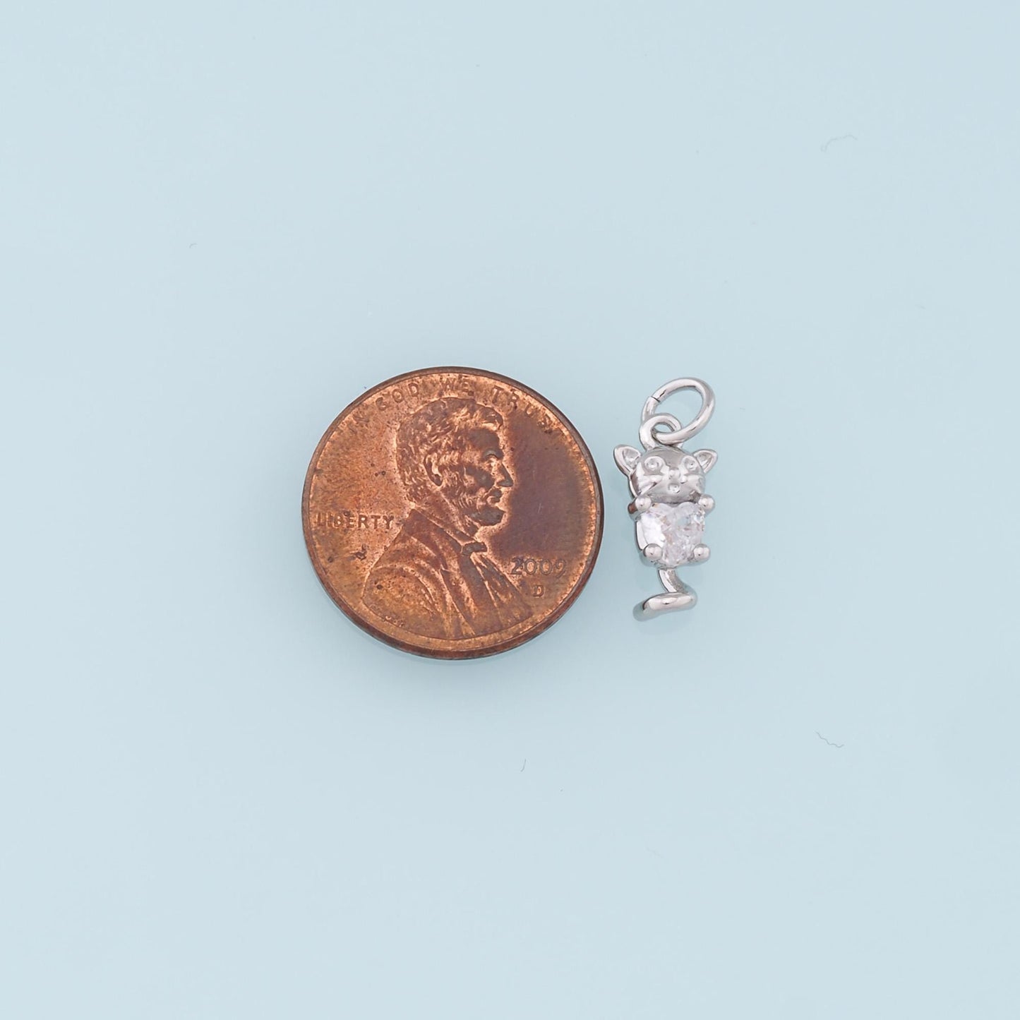 Gold Mouse Charms,18K Gold Filled Mouse Pendant,Mouse Charm Bracelet Necklace for DIY Jewelry Making Supply