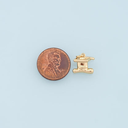 Gold Hat Charms,18K Gold Filled Hat Pendant Charm Bracelet Necklace for DIY Jewelry Making Supply