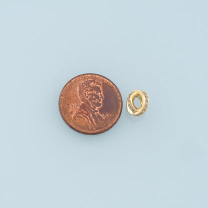 Gold Round Charms,18K Gold Filled Spherical Pendant,CZ Round Charm Bracelet Necklace for DIY Jewelry Making Supply