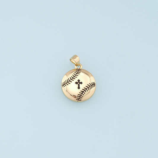 Gold Cross Charms,18K Gold Filled Round Cross Pendant,Cross Charm Bracelet Necklace for DIY Jewelry Making Supply