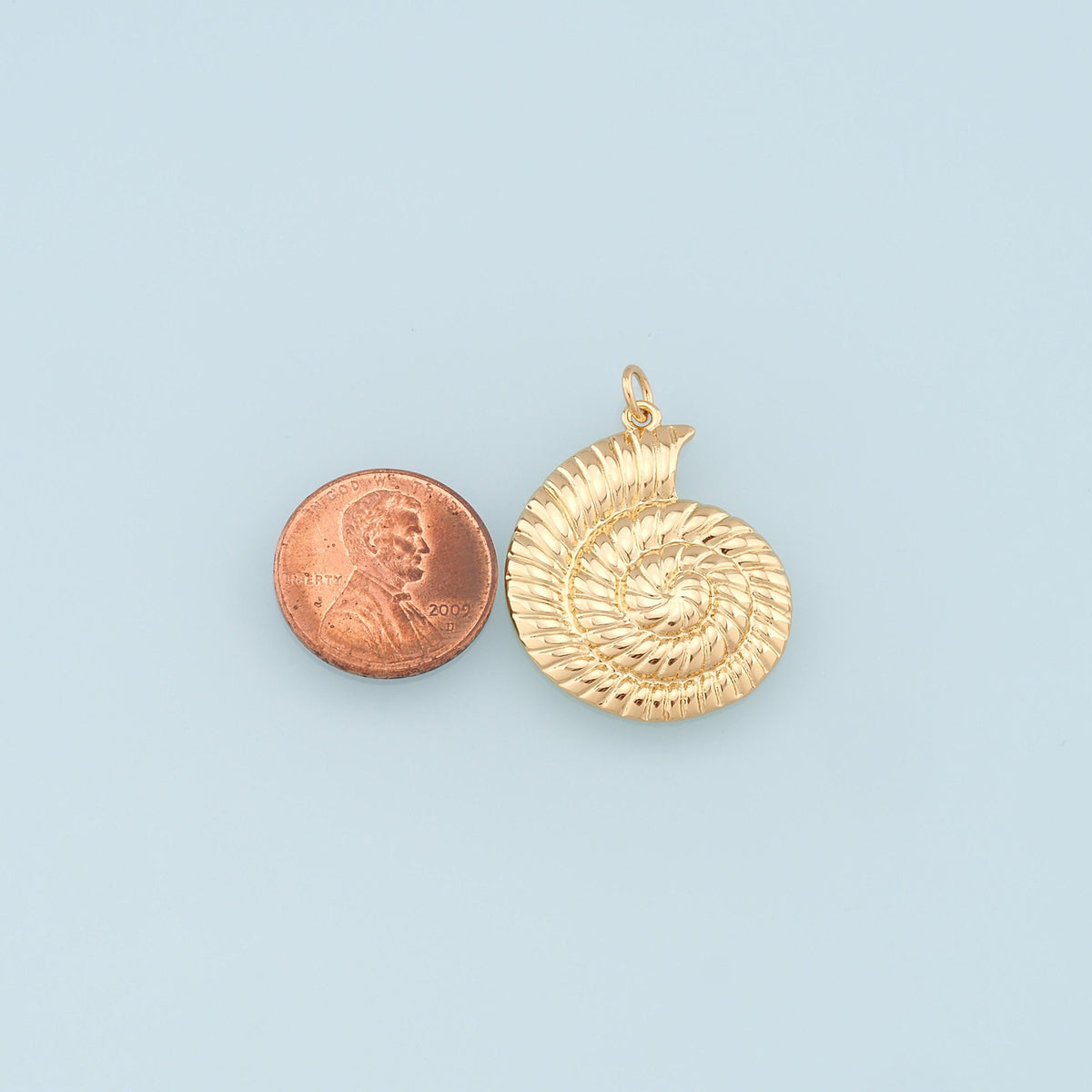 18K Gold Filled Shell Charm Pendant for Jewelry Making