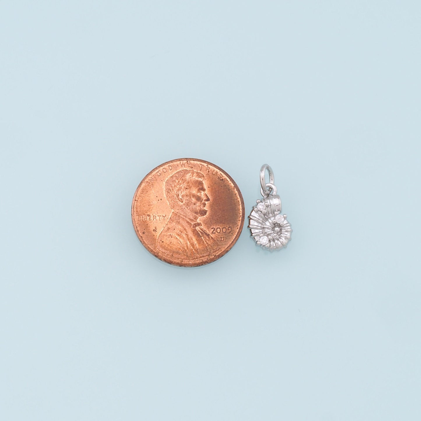Gold Shell Charms,18K Gold Filled CZ Conch Shell Pendant,Ocean Charm Bracelet Necklace for DIY Jewelry Making Supply