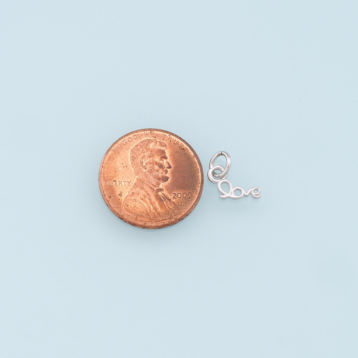 18K Gold Filled Love Charm Pendant for Jewelry Making