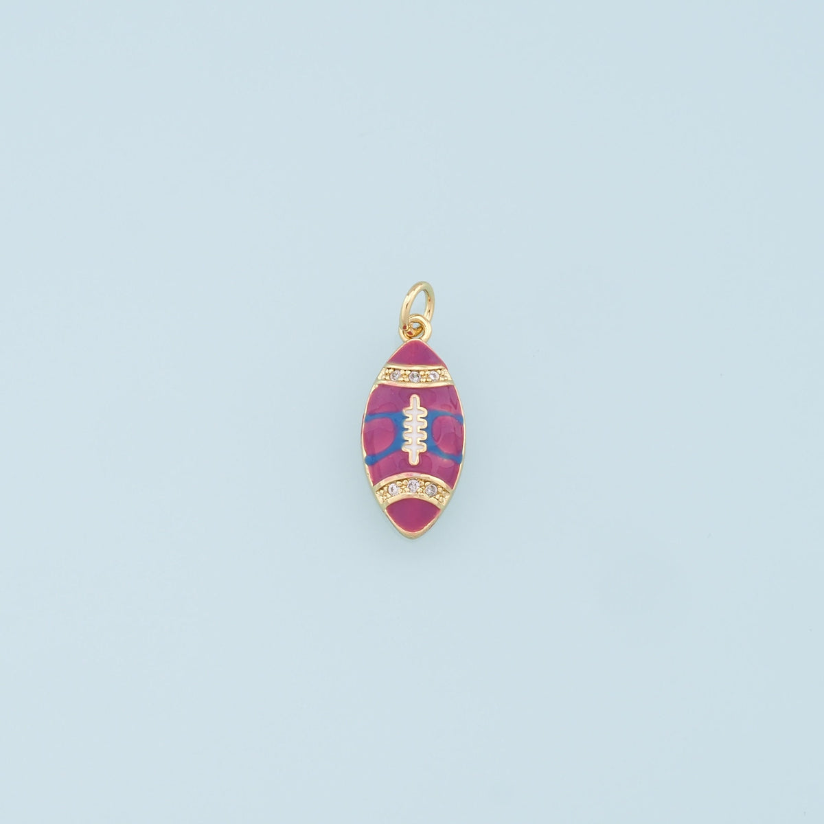 18K Gold Filled Hand Enamel Charm Pendant for Jewelry Making