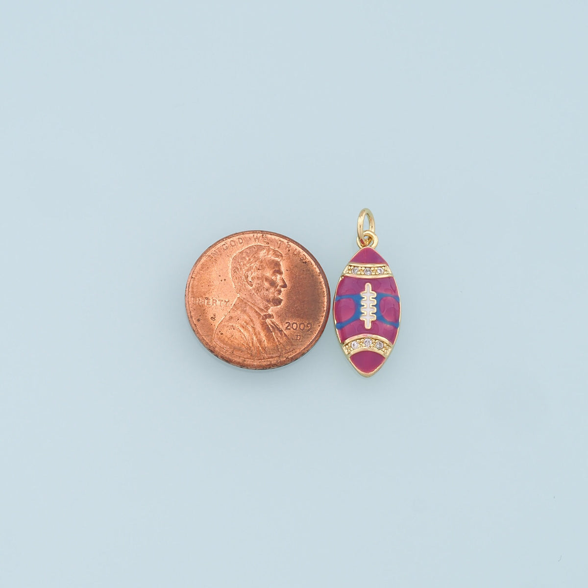 18K Gold Filled Hand Enamel Charm Pendant for Jewelry Making