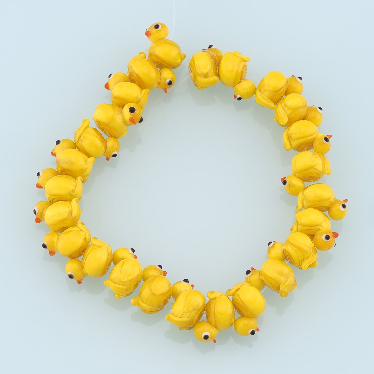 Glass Duck Beads,Yellow Duck Bead,Lampwork Yellow Duck Beads for DIY Jewelry Making Supply