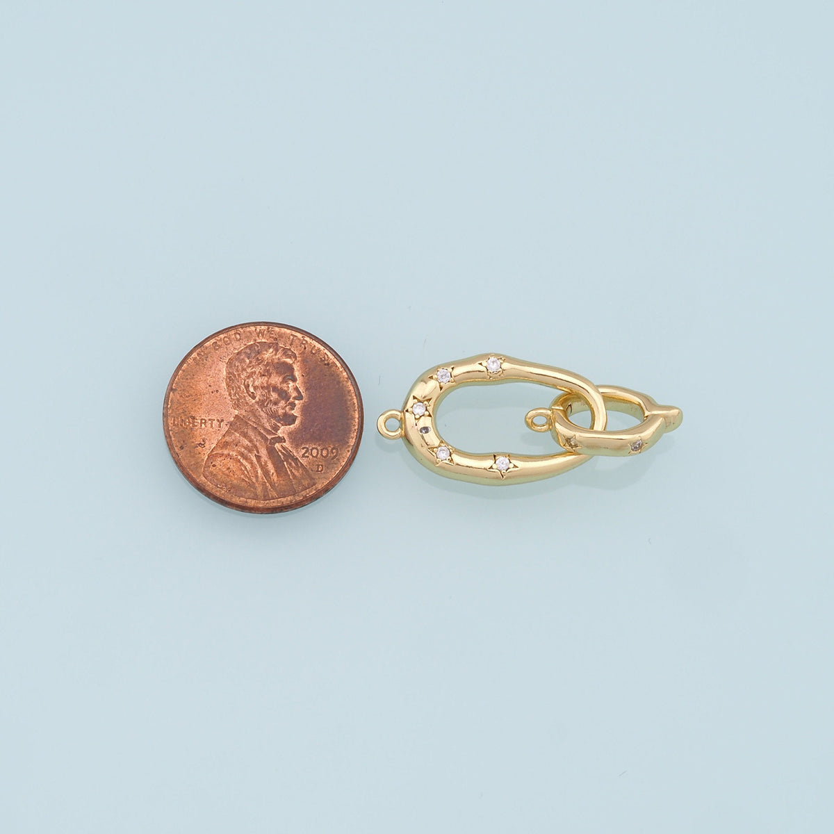 18K Gold Filled Bail Enhancer Hinged Interchangeable Pendant Bail, CZ pendant holder snap on Bail for DIY Jewelry Finding Nec