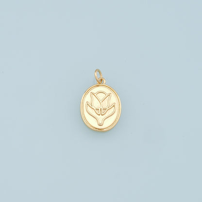 Gold Flower Charms,18K Gold Filled Flower Pendant,Flower Charm Bracelet Necklace for DIY Jewelry Making Supply