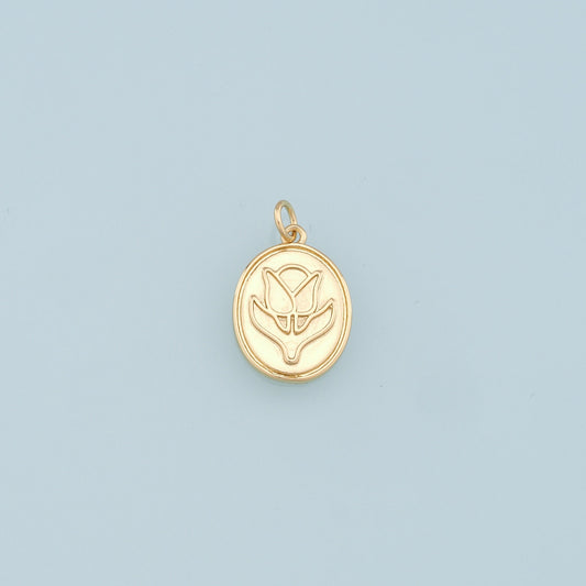 Gold Flower Charms,18K Gold Filled Flower Pendant,Flower Charm Bracelet Necklace for DIY Jewelry Making Supply