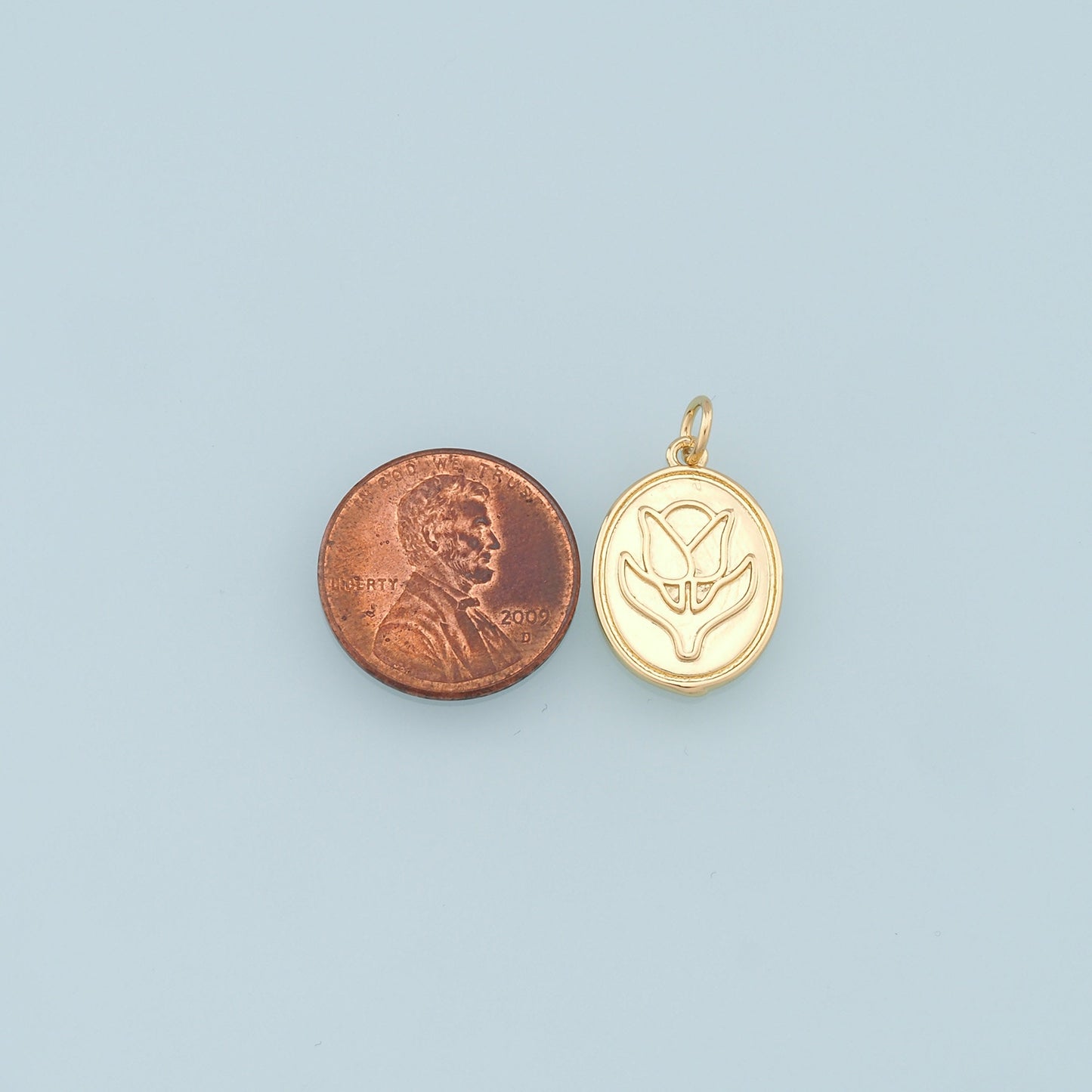 Gold Flower Charms,18K Gold Filled Flower Pendant,Flower Charm Bracelet Necklace for DIY Jewelry Making Supply