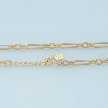 Gold Paper Clip Chain,18K Gold Filled Rectangle for Necklace Bracelet DIY Jewelry Making Supply