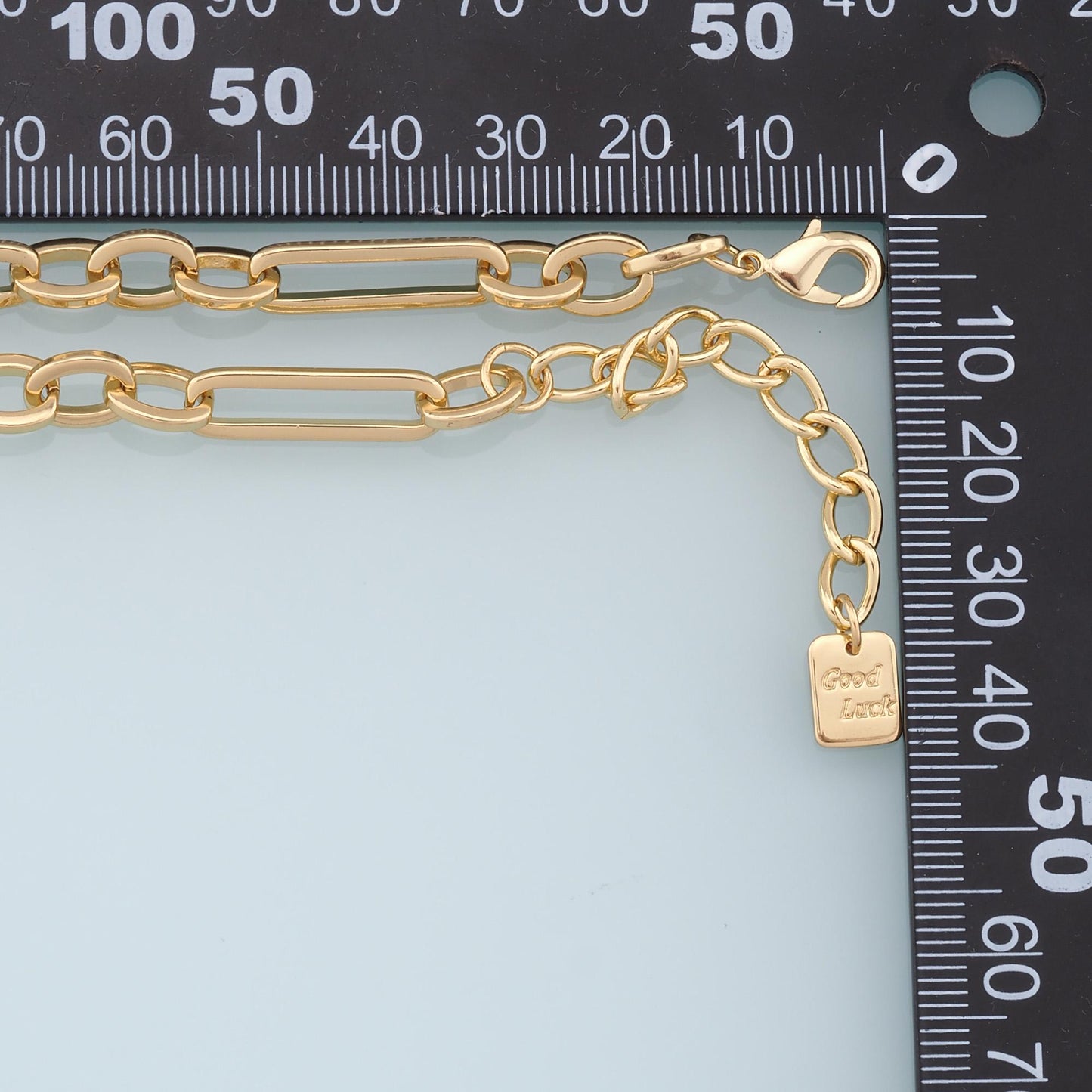 Gold Paper Clip Chain,18K Gold Filled Rectangle for Necklace Bracelet DIY Jewelry Making Supply