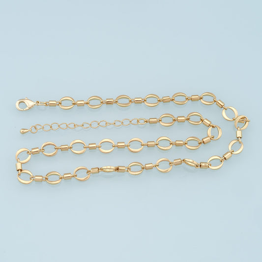 Gold Oval Chain,18K Gold Filled Oval for Necklace Bracelet DIY Jewelry Making Supply