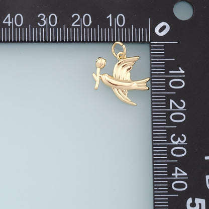 18K Gold Filled Charm Pendant for Jewelry Making
