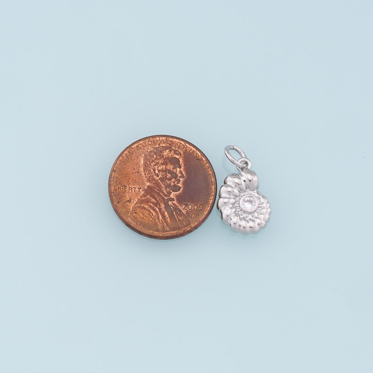 Gold Shell Charms,18K Gold Filled CZ Conch Shell Pendant,Ocean Charm Bracelet Necklace for DIY Jewelry Making Supply