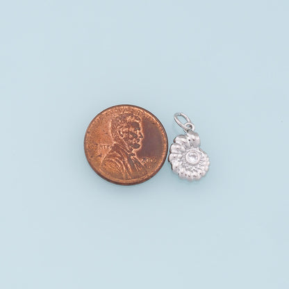 Gold Shell Charms,18K Gold Filled CZ Conch Shell Pendant,Ocean Charm Bracelet Necklace for DIY Jewelry Making Supply