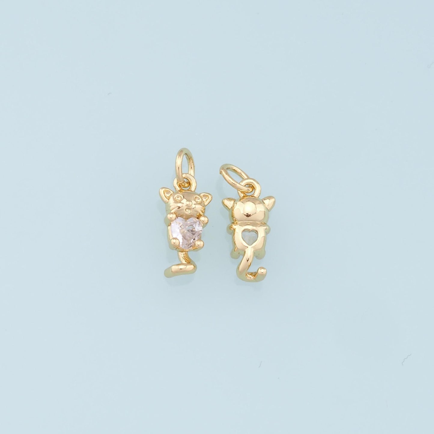 Gold Mouse Charms,18K Gold Filled Mouse Pendant,Mouse Charm Bracelet Necklace for DIY Jewelry Making Supply