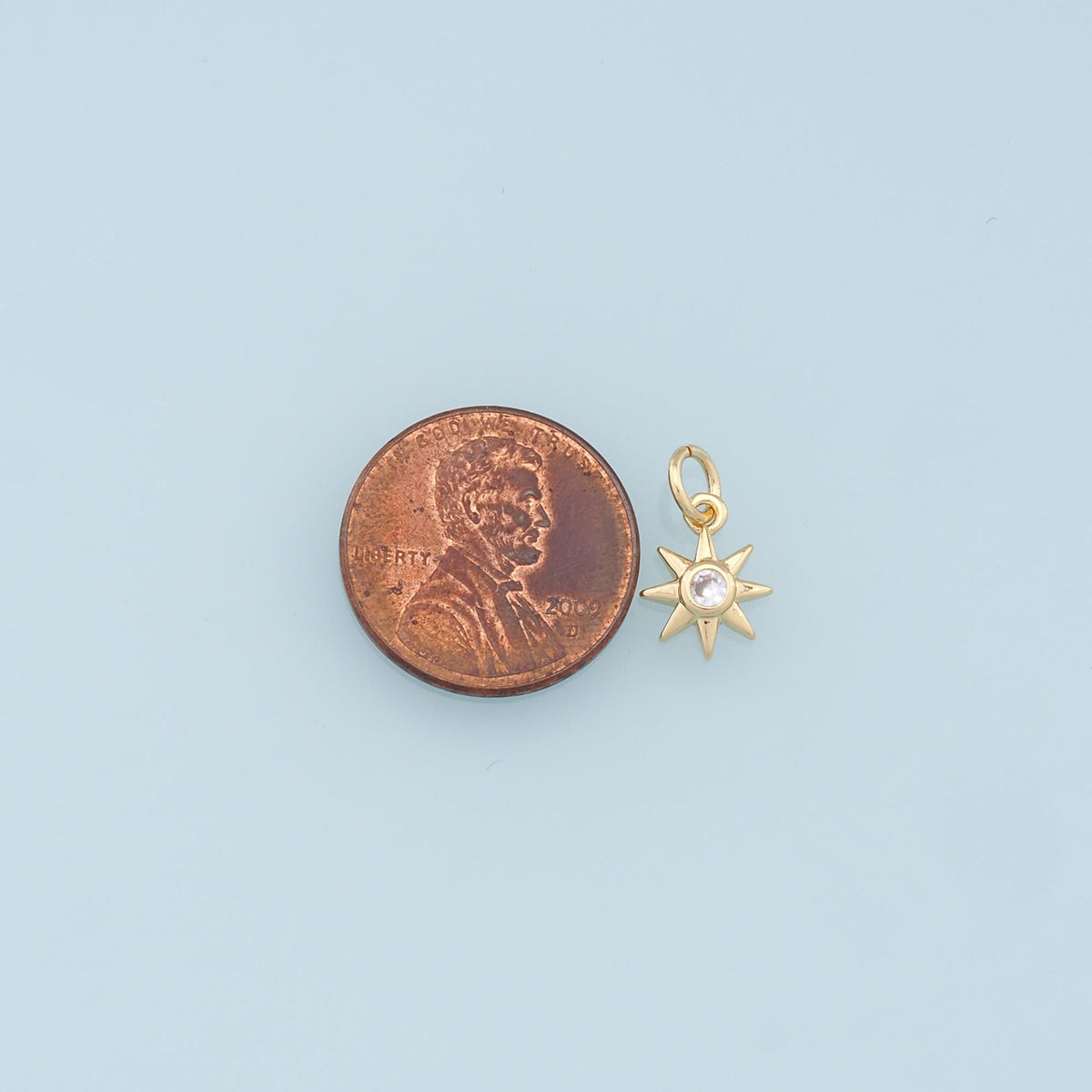 18K Gold Filled Star Charm Pendant for Jewelry Making