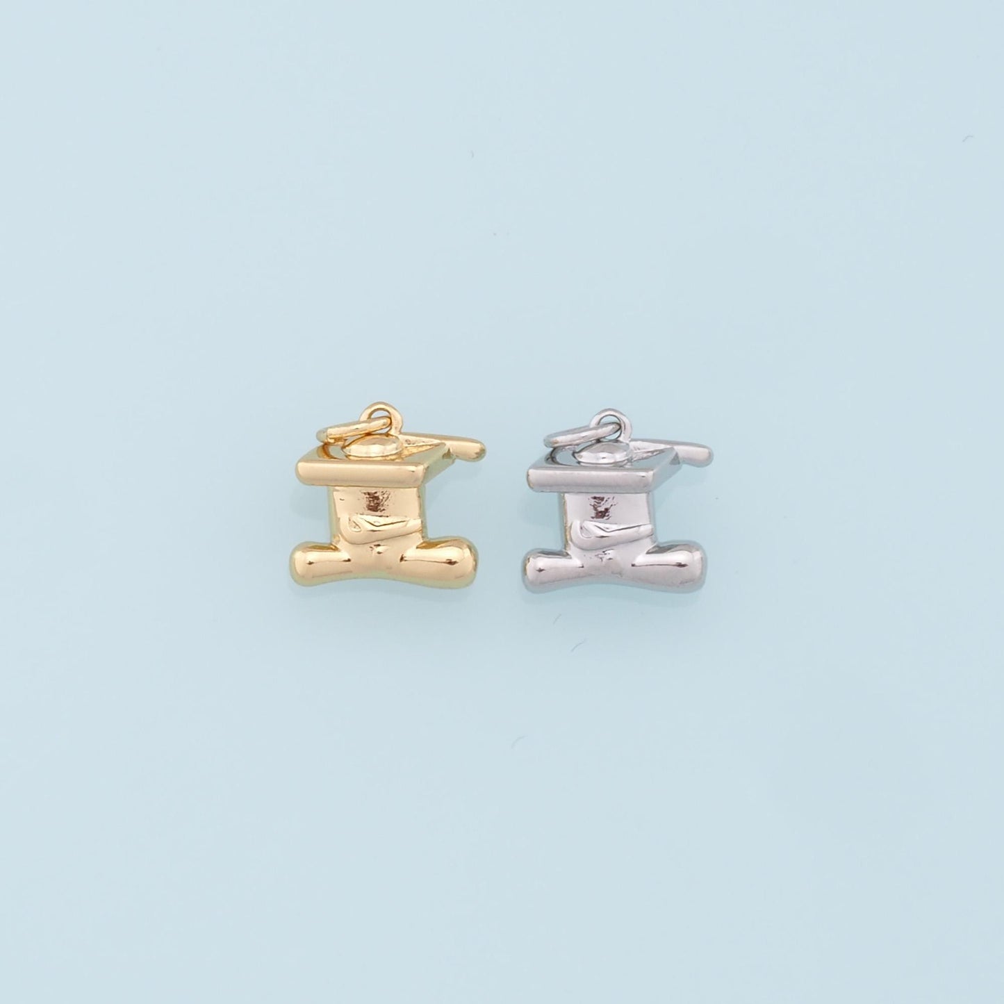 Gold Hat Charms,18K Gold Filled Hat Pendant Charm Bracelet Necklace for DIY Jewelry Making Supply