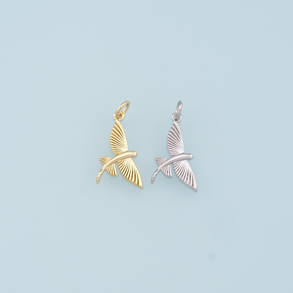 Gold Bird Charms,18K Gold Filled Bird Pendant,Bird Charm Bracelet Necklace for DIY Jewelry Making Supply