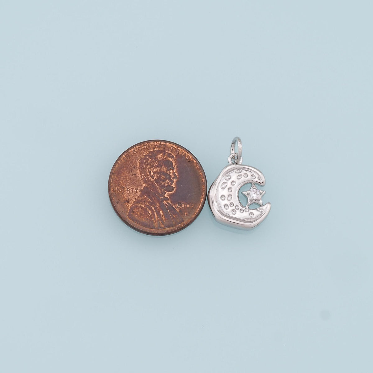 18K Gold Filled Cubic Zirconia Star Charm Pendant for Jewelry Making