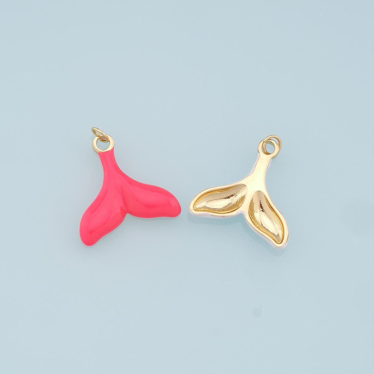 18K Gold Filled Enamel Charm Pendant for Jewelry Making