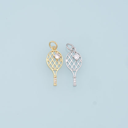 18K Gold Filled Cubic Zirconia Charm Pendant for Jewelry Making