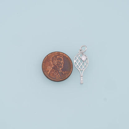 18K Gold Filled Cubic Zirconia Charm Pendant for Jewelry Making