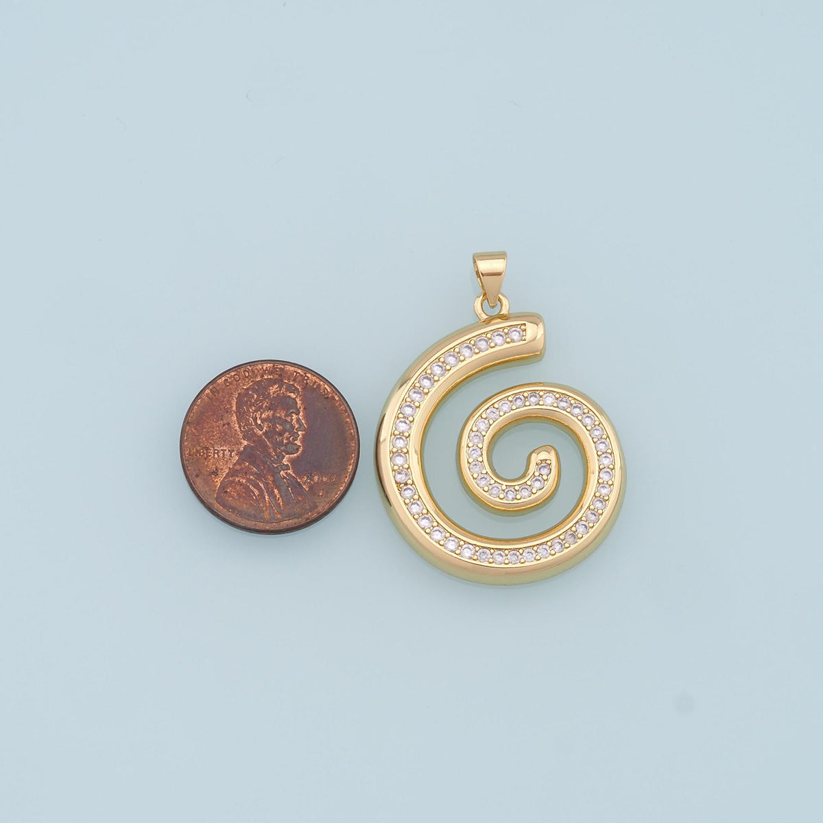 Gold Shell Charms,18K Gold Filled Conch Shell Pendant,CZ Micro Pave Conch Shell Charm Bracelet Necklace for DIY Jewelry Makin