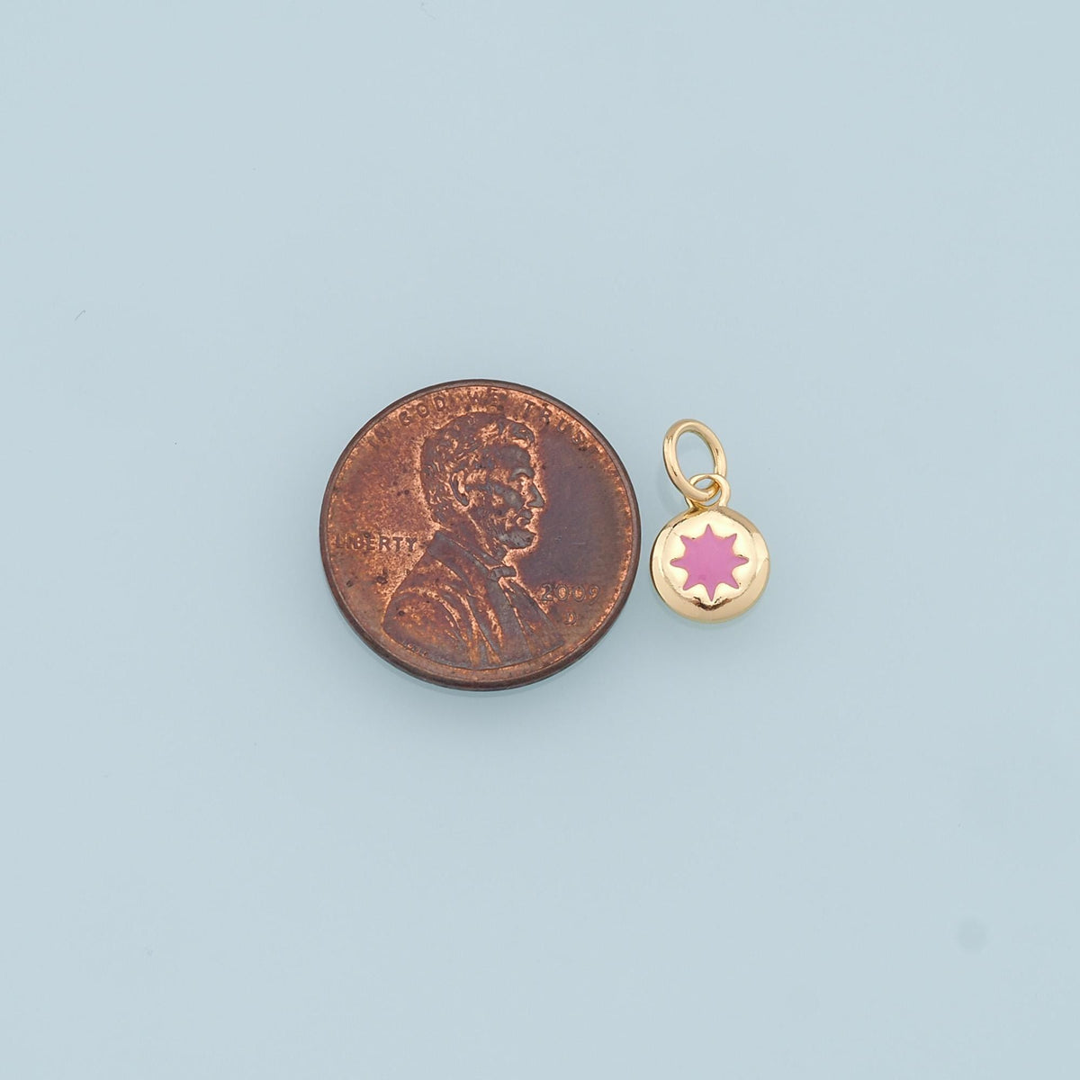 Gold Tiny Star Charms,18K Gold Filled Starburst Pendant,Enamel North Star Charm Bracelet Necklace for DIY Jewelry Making Supp