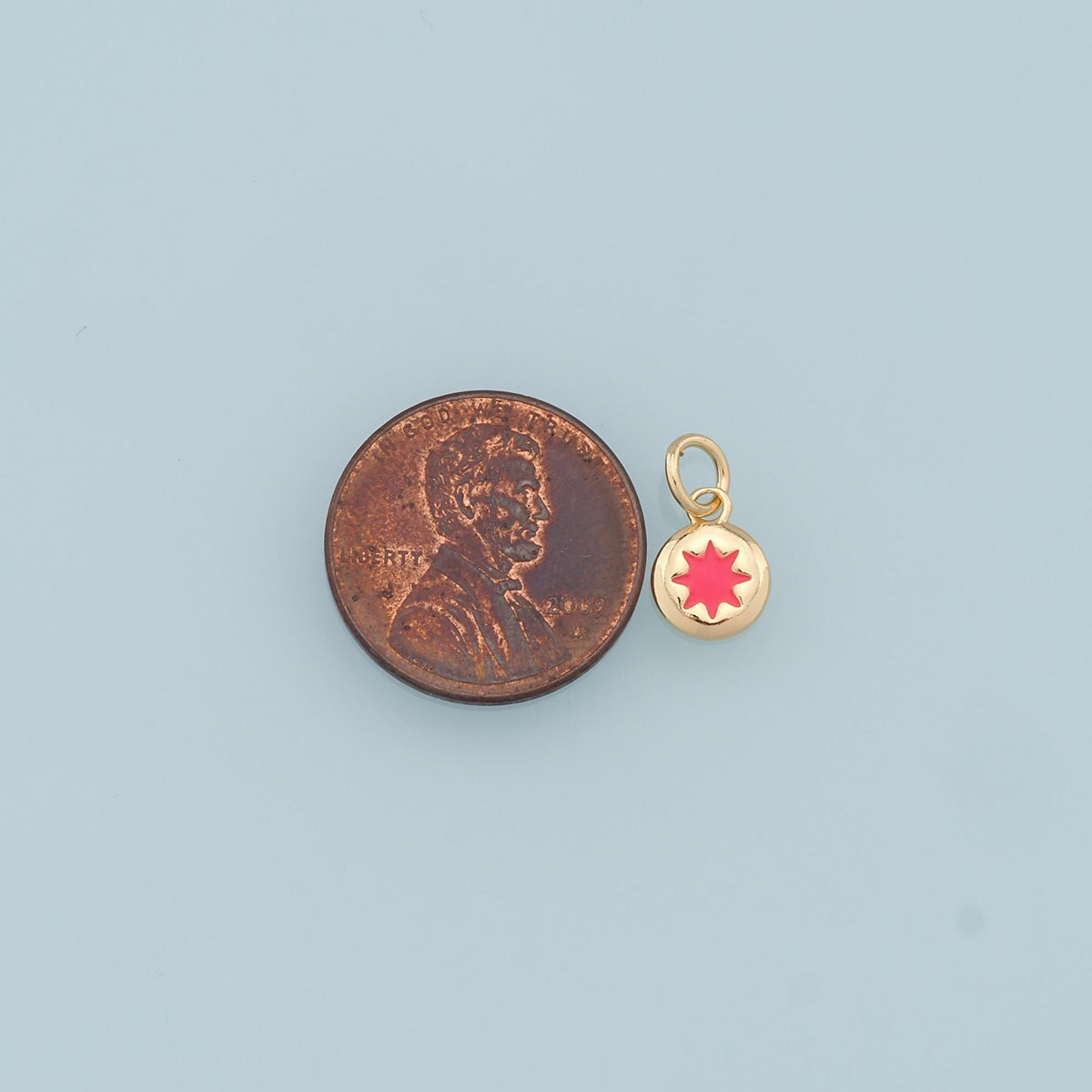 Gold Tiny Star Charms,18K Gold Filled Starburst Pendant,Enamel North Star Charm Bracelet Necklace for DIY Jewelry Making Supp