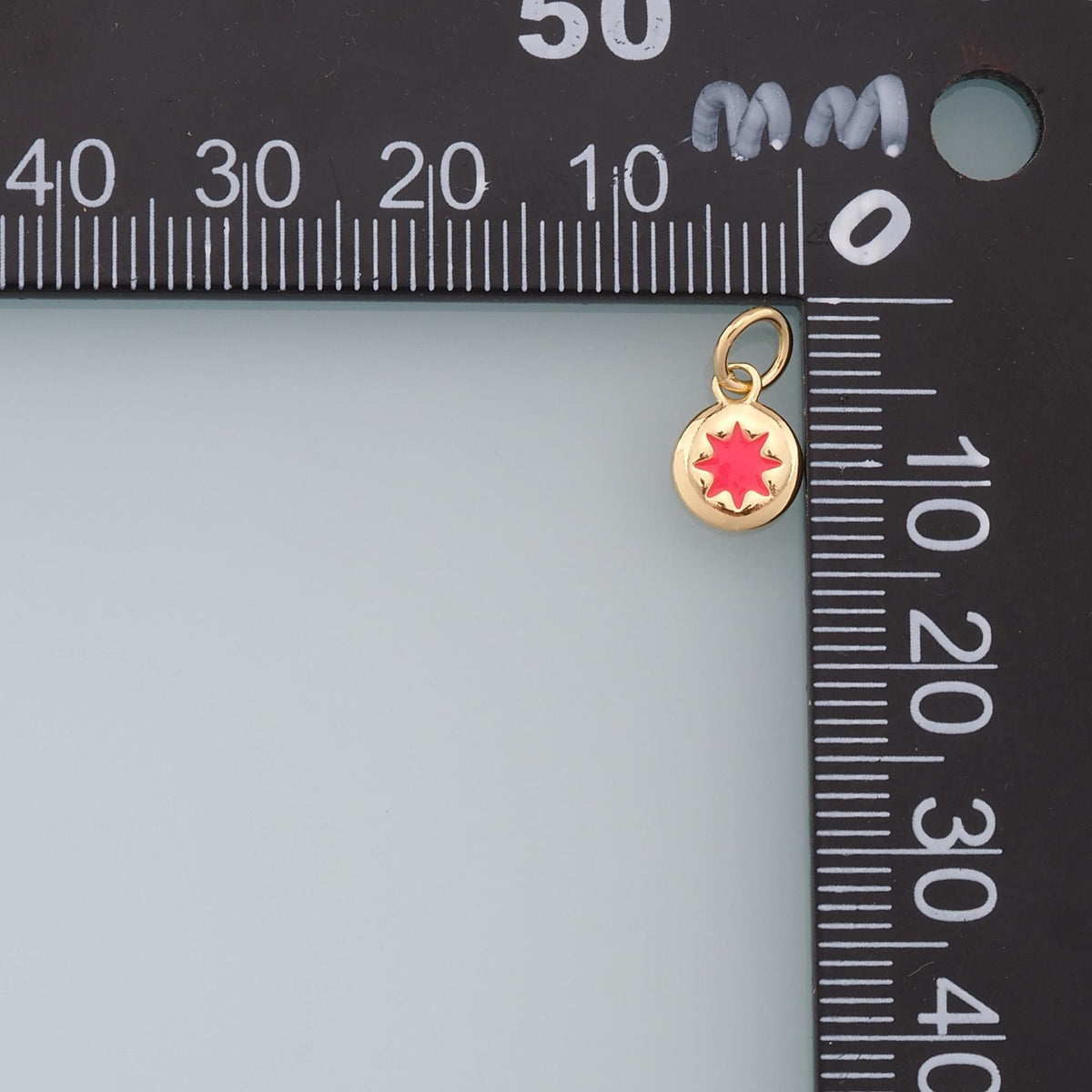 Gold Tiny Star Charms,18K Gold Filled Starburst Pendant,Enamel North Star Charm Bracelet Necklace for DIY Jewelry Making Supp