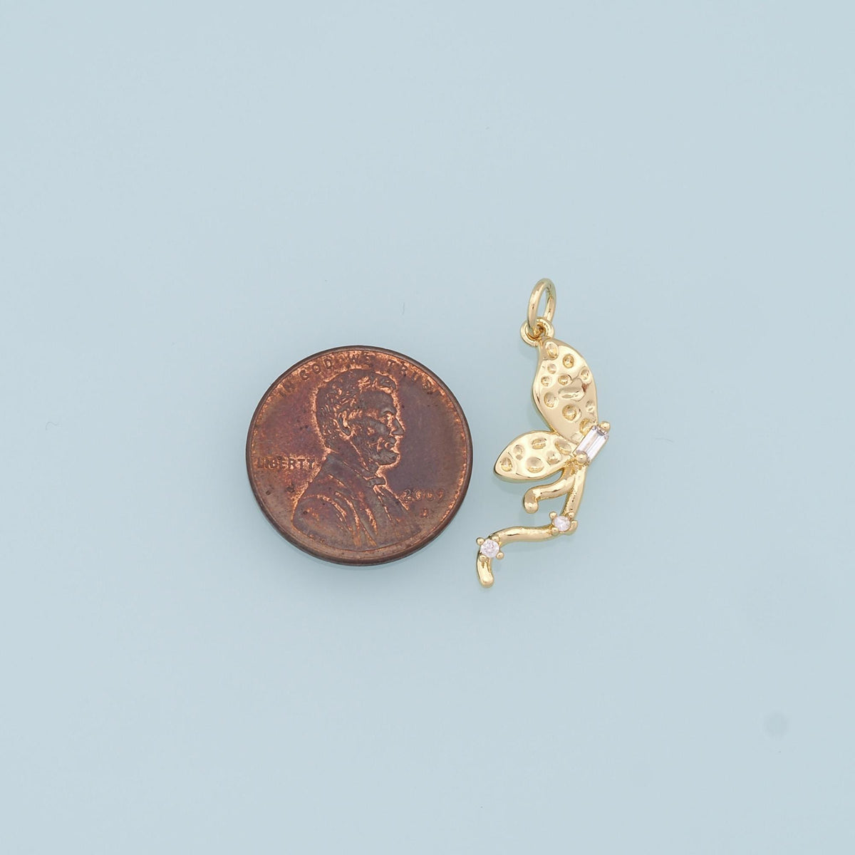Gold Butterfly Charms,18K Gold Filled Butterfly Pendant,Butterfly Charm Bracelet Necklace for DIY Jewelry Making Supply