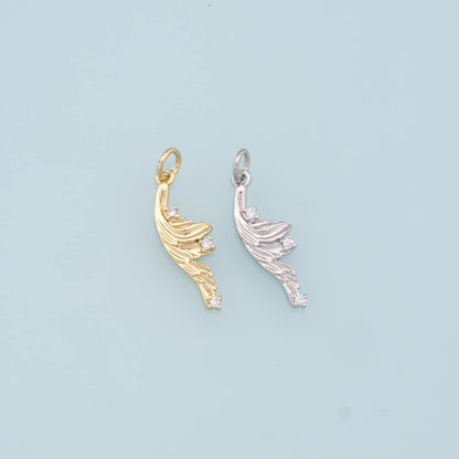 Gold Wings Charms,18K Gold Filled Wings Pendant,Angel Wings Charm Bracelet Necklace for DIY Jewelry Making Supply
