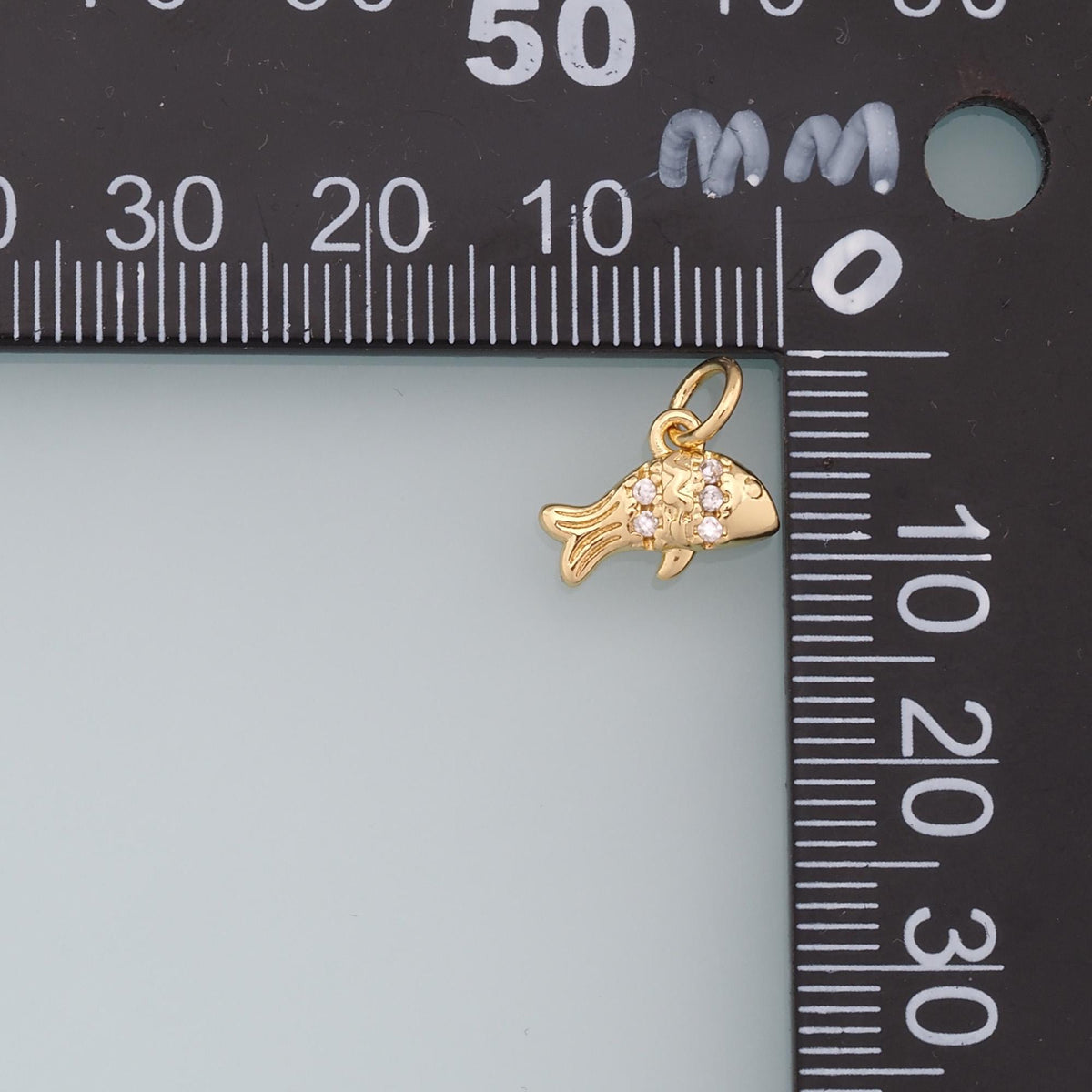 18K Gold Filled Fish Charm Pendant for Jewelry Making