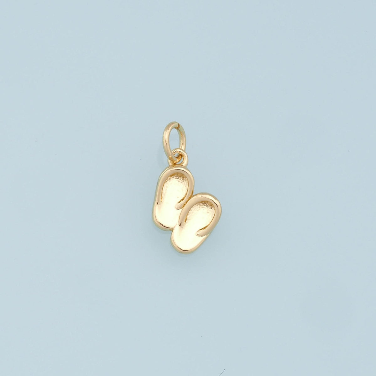 Gold Sandal Charms,18K Gold Filled Sandal Pendant,slippers Charm Bracelet Necklace for DIY Jewelry Making Supply