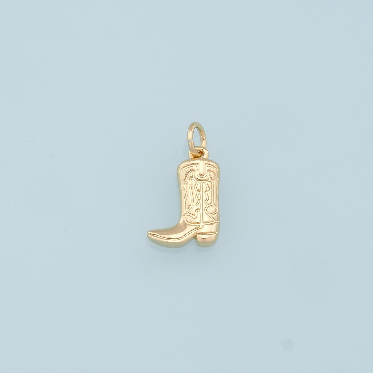 Gold Boots Charms,18K Gold Filled Boots Pendant,Cowboy Boots Charm Bracelet Necklace for DIY Jewelry Making Supply
