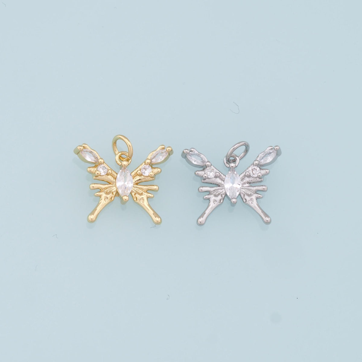 18K Gold Filled Butterfly Charm Pendant for Jewelry Making