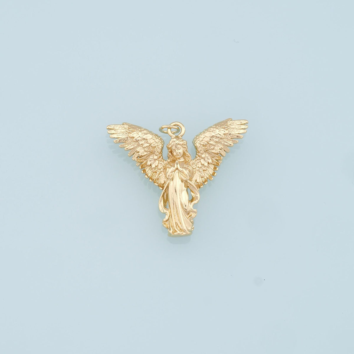 Gold Angel Charms,18K Gold Filled Angel Pendant,Angel Charm Bracelet Necklace for DIY Jewelry Making Supply