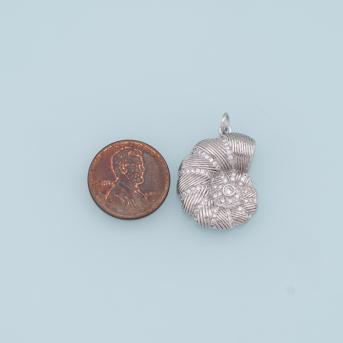 Gold Shell Charms,18K Gold Filled Conch Shell Pendant,CZ Micro Pave Conch Shell Charm Bracelet Necklace for DIY Jewelry Makin
