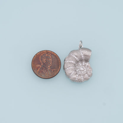 Gold Shell Charms,18K Gold Filled Conch Shell Pendant,CZ Micro Pave Conch Shell Charm Bracelet Necklace for DIY Jewelry Makin