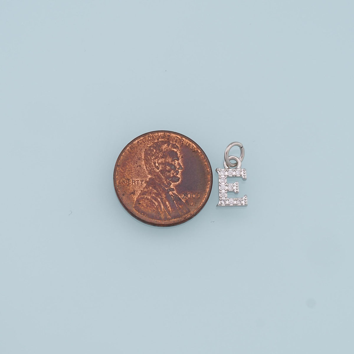 18K Gold Filled Cubic Zirconia Letter Charm Pendant for Jewelry Making