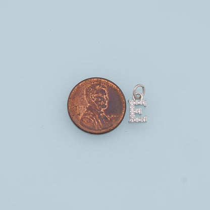 18K Gold Filled Cubic Zirconia Letter Charm Pendant for Jewelry Making
