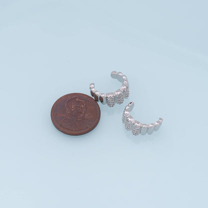 1pair 18K Gold Filled Dainty CZ Hoop Earrings,CZ Ear Cuff No Piercing,Cartilage Earring,Ear Wrap Earrings