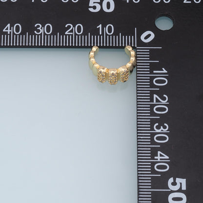 1pair 18K Gold Filled Dainty CZ Hoop Earrings,CZ Ear Cuff No Piercing,Cartilage Earring,Ear Wrap Earrings