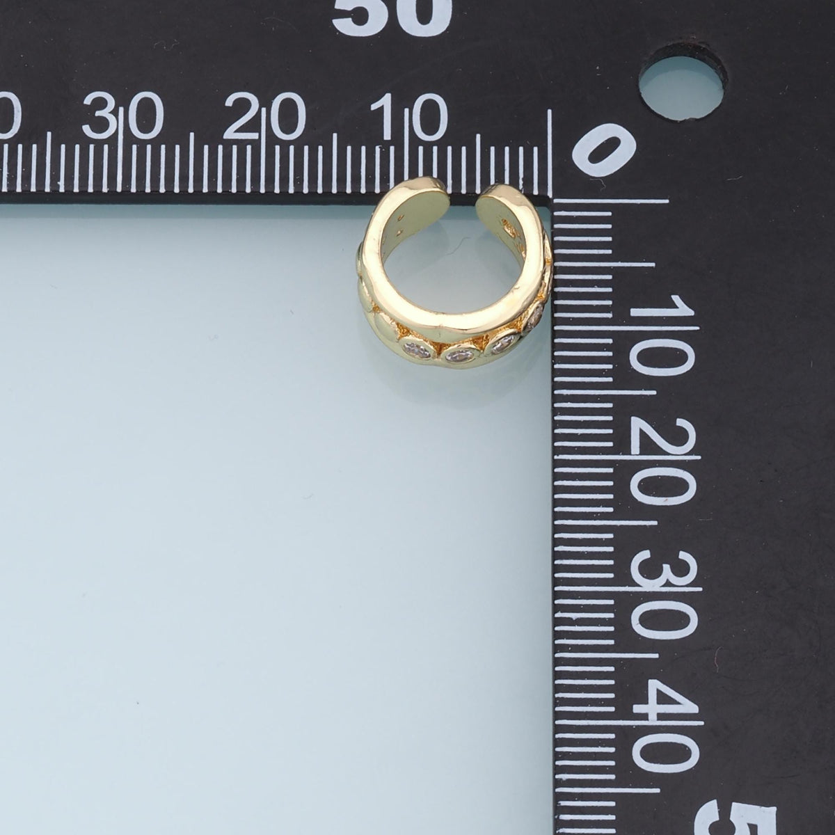 1pair 18K Gold Filled Dainty CZ Hoop Earrings,CZ Ear Cuff No Piercing,Cartilage Earring,Ear Wrap Earrings